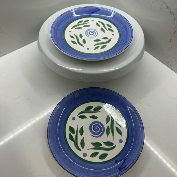 Libbey handpainted 8.5” plates set of 2 - Picture 5 of 8